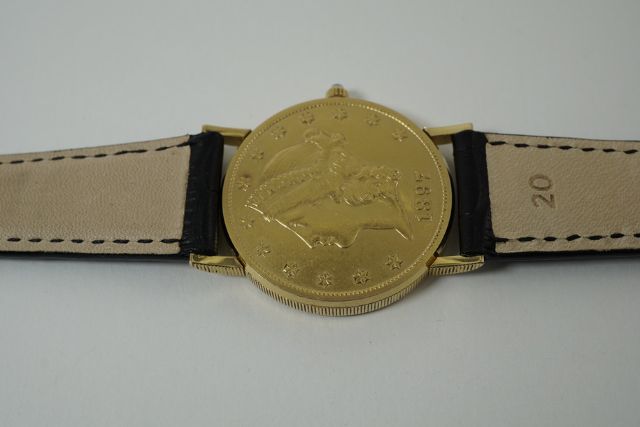 Corum $20 U.S. Liberty Coin Watch Automatic dates 1990's modern automatic watch for sale houston fabsuisse