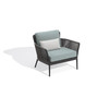 Nette Club Chair with Lumbar Pillow - Pewter with Seafoam, Salt, and Carbon
