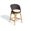 Tulle Bar Chair - Shadow with Bliss Linen and Teak