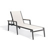 Travira Sling Chaise Lounge - Natural with VintageTekwood and Carbon