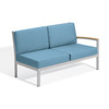 Travira Modular Loveseat (Left) - Ice Blue with Vintage and Flint
