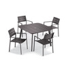 Eiland 5-Piece Square 45" Dining Set - Carbon