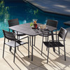 Eiland 5-Piece Square 45" Dining Set - Carbon