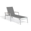 Travira Sling Chaise Lounge - Titanium with Vintage Tekwood and Flint
