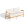 Lido Teak Loveseat - Bliss Linen with Teak