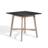 Wexford 42" Wooden Square Bar Table - Grigio with Charcoal