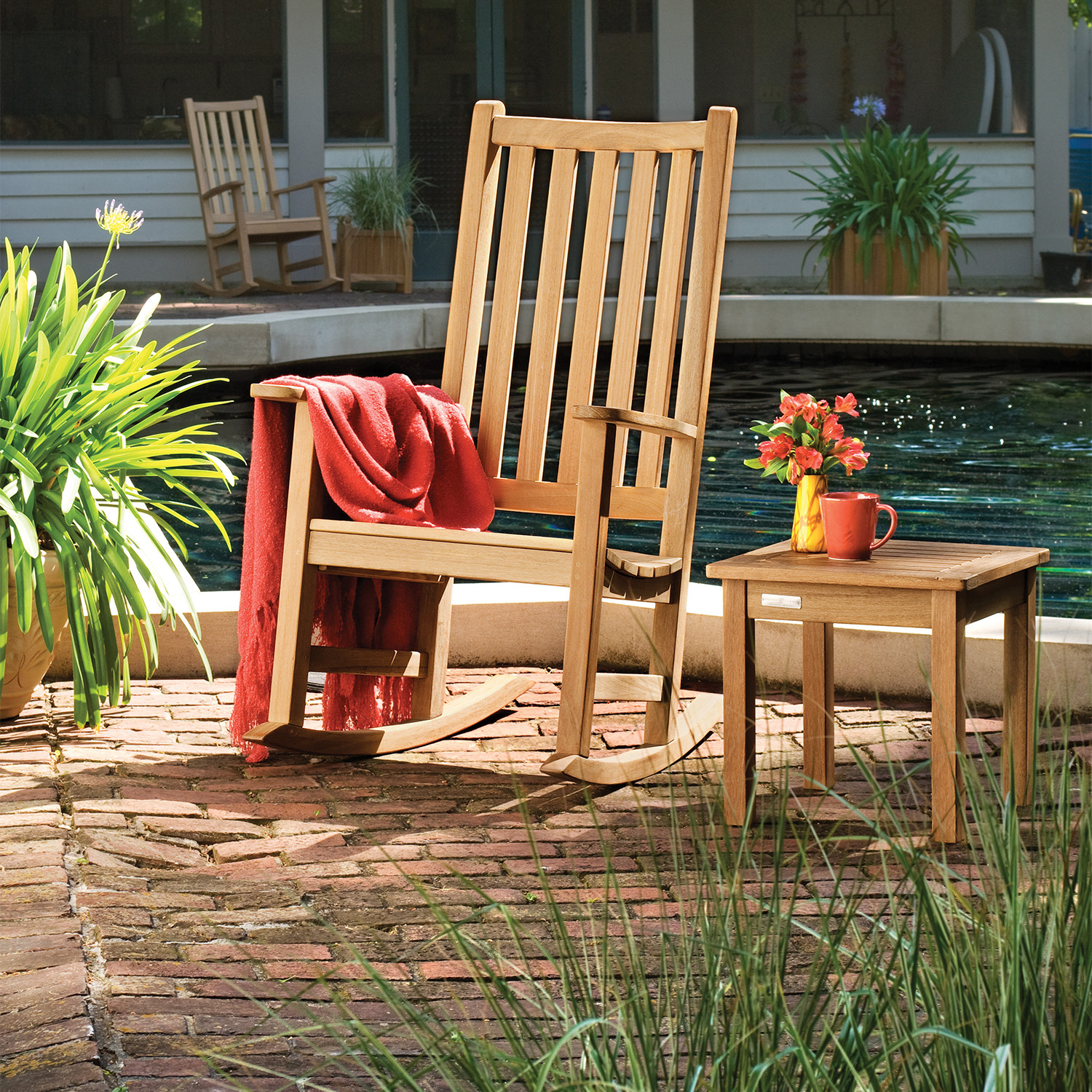 Classic Teak Rocking Chair - Oxford Garden Shop