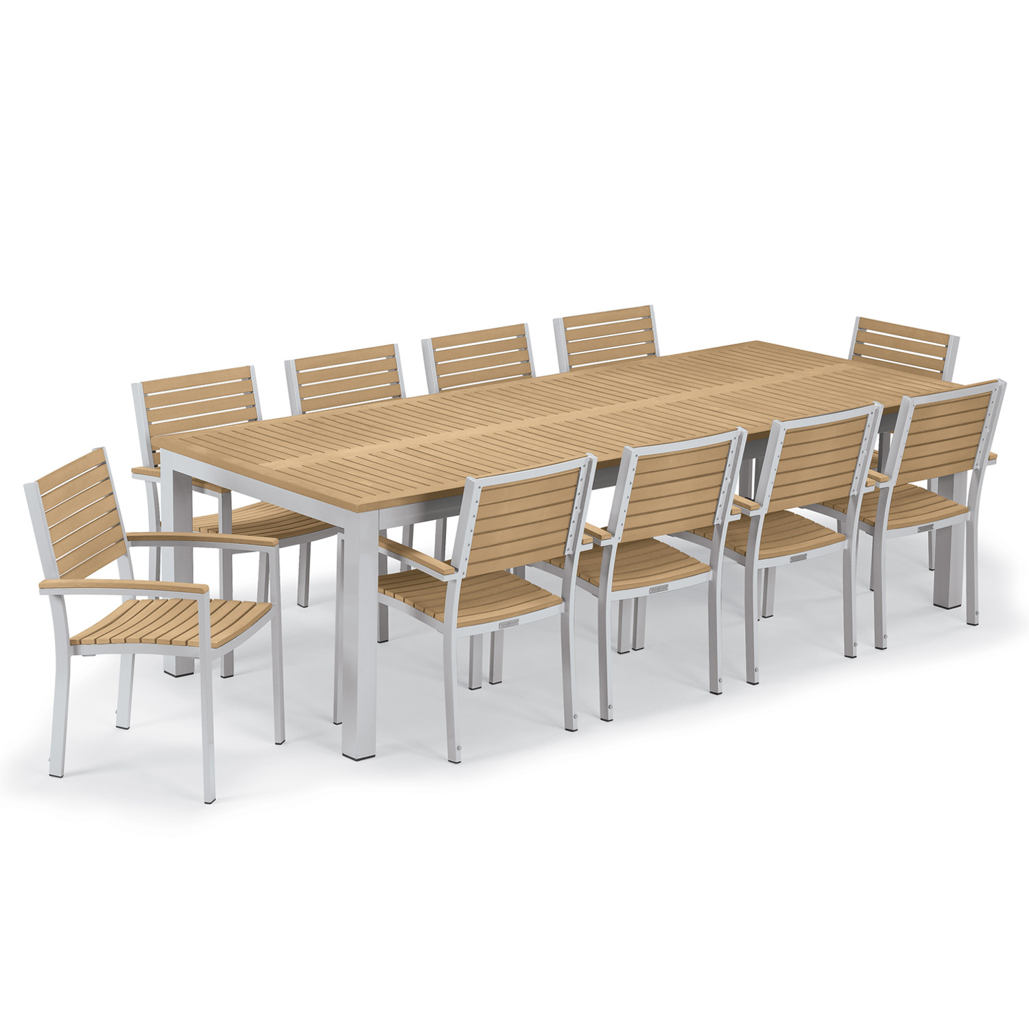 Travira 11-Piece Rectangular 103" Dining Set - Tekwood