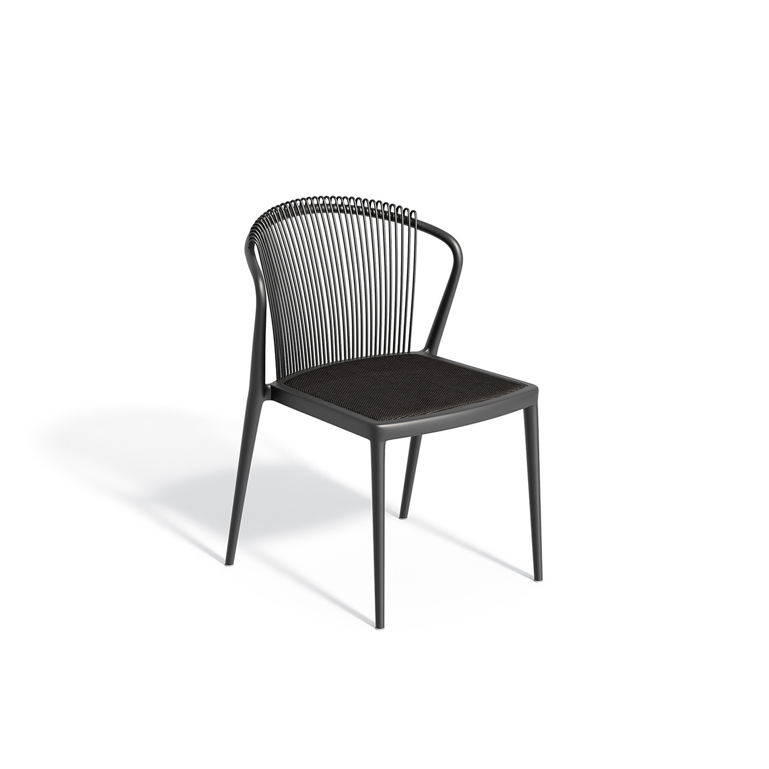 Ellria Side Chair - Padded NINJA sling CARBON powdercoat