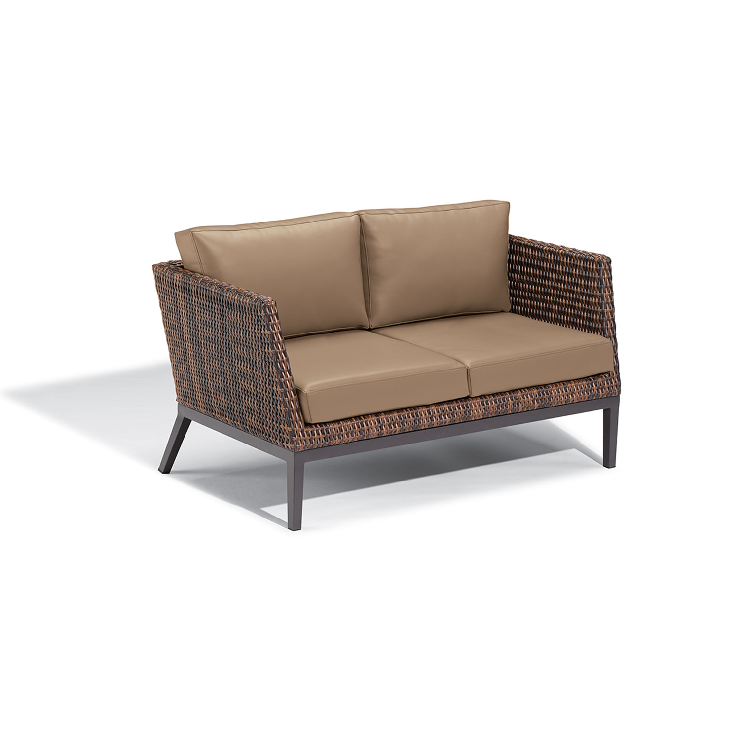 Salino Wicker Loveseat - Truffle