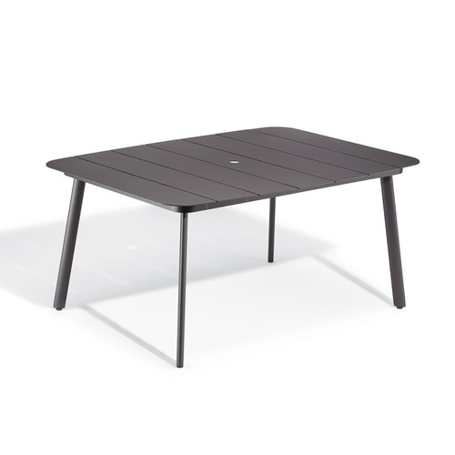 Eiland All-Aluminum 63" Rectangular Dining Table - Carbon