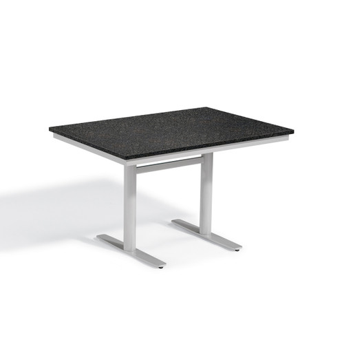 Travira 34"x48" Rectangular Bistro Table - Charcoal with Flint