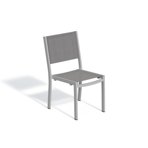 Travira Sling Side Chair - Titanium with Flint