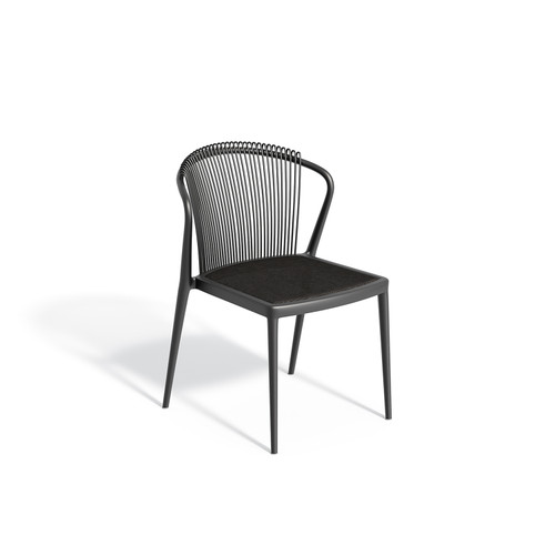 Ellria Side Chair - Padded NINJA sling CARBON powdercoat