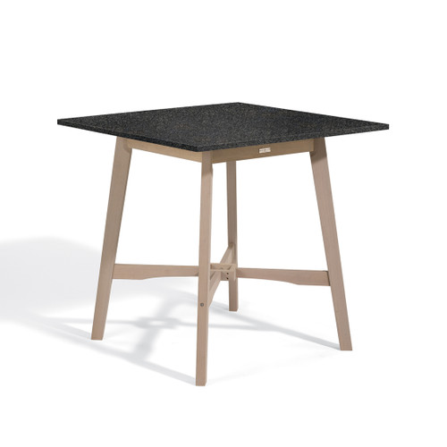 Wexford 42" Wooden Square Bar Table - Grigio with Charcoal