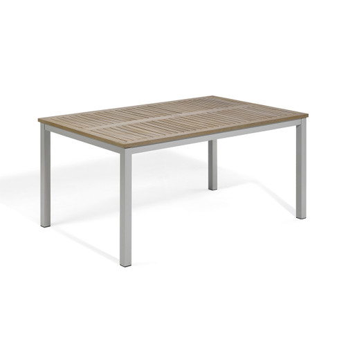 Travira 63" Rectangular Dining Table - Vintage with Flint