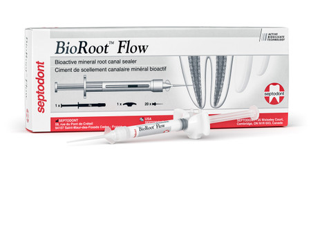 Amtouch Dental Supply offers Septodont's BioRoot Flow bioceramic root canal sealer in a ready-to-use syringe kit.