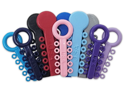 Amtouch Dental Supply offers Plak Smacker Ten-Ties in a variety of colors, 1,000 count