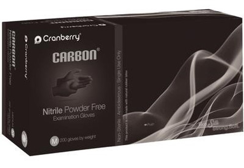 Cranberry Carbon PF Nitrile Exam Gloves
