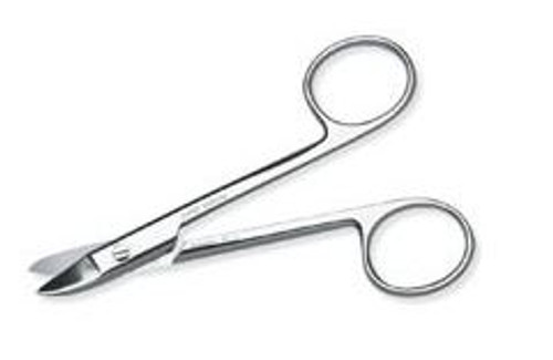 Prodent Crown and Collar Non-Serrated Curved Scissors