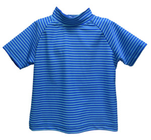 My Pool Pal Unisex Blue Stripe Rash Guard Sun Shirt My Pool Pal Unisex Blue Stripe Rash Guard Sun Shirt