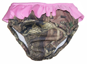 Reusable Swim-sters Swim Diaper- Mossy Oak Camo with Pink Ruffle (2 Toddler)