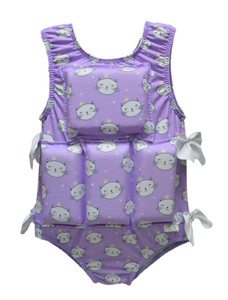 Floaty Suit Girls Flotation Swimsuit - Princess Kitty Floaty Suit Girls Flotation Swimsuit - Princess Kitty