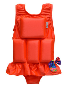 My Pool Pal Girls Flotation Swimsuit - Orange Sherbet - Medium Only My Pool Pal Girls Flotation Swimsuit - Orange Sherbet - Medium Only