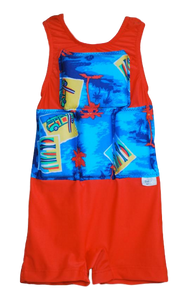 My Pool Pal Boys Flotation Swimsuit - Orange Woody - Medium Only My Pool Pal Boys Flotation Swimsuit - Orange Woody - Medium Only
