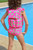 My Pool Pal Girls Flotation Swimsuit - Palm Tree Princess Sleeve