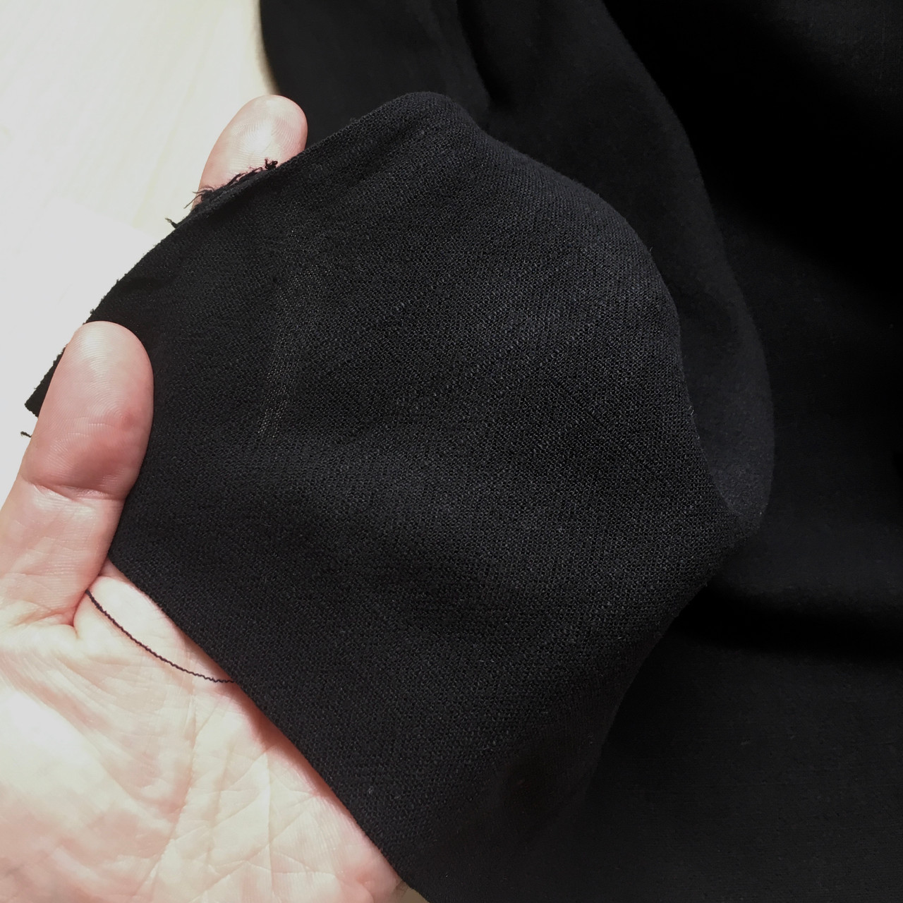 Black Linen Rayon