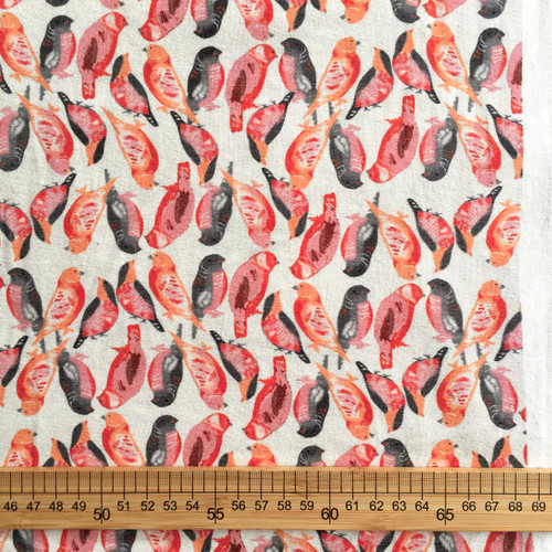 Modal stretch jersey red birds 200gsm, last 1.45m