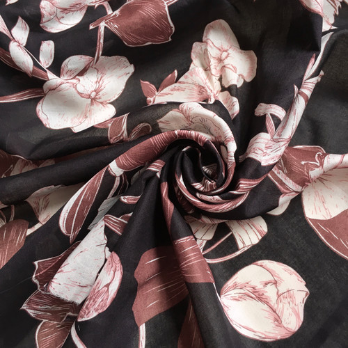 60gsm brown orchids ramie cotton, by metre