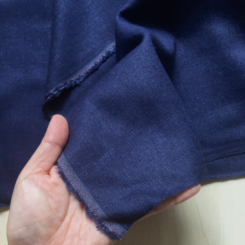190gsm indigo blue linen rayon, last 1.6m