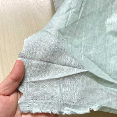 147gsm aqua green stretch linen cotton, last 1.15m