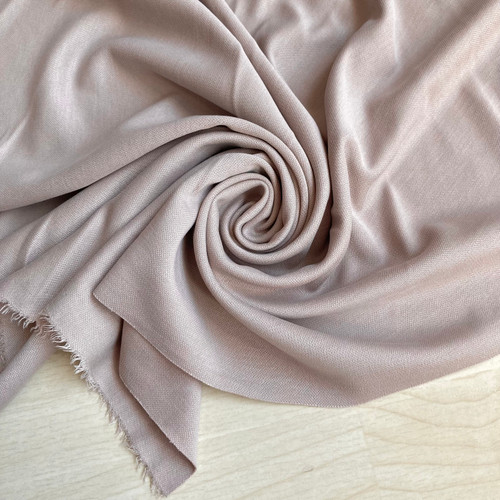 Mushroom beige cupro blend interlock 198gsm, by metre