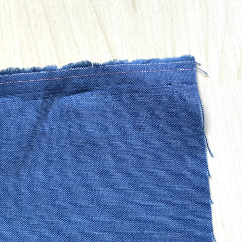158gsm dusty medium blue linen, by metre