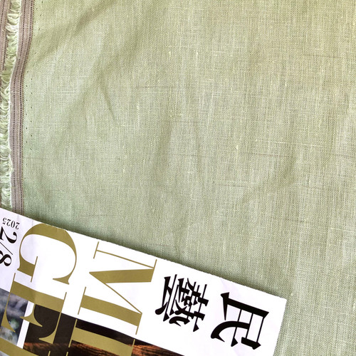 153gsm pear yarn-dyed linen, by metre