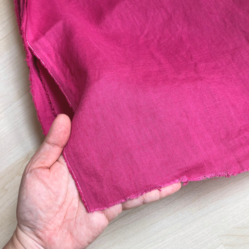 166gsm magenta linen (stiff), by metre