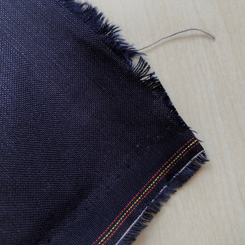 172gsm deep navy linen tencel, by metre