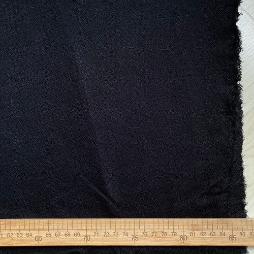 Nylon rayon blend jacquard knit black 127gsm, by metre