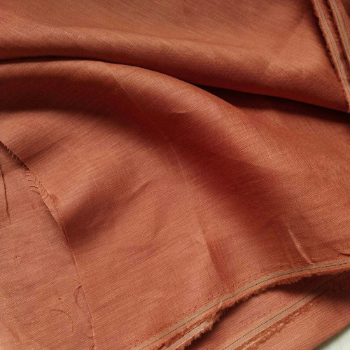 122gsm tangerine linen, by metre