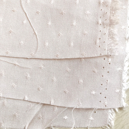 133gsm antique ivory dot rayon challis, by metre