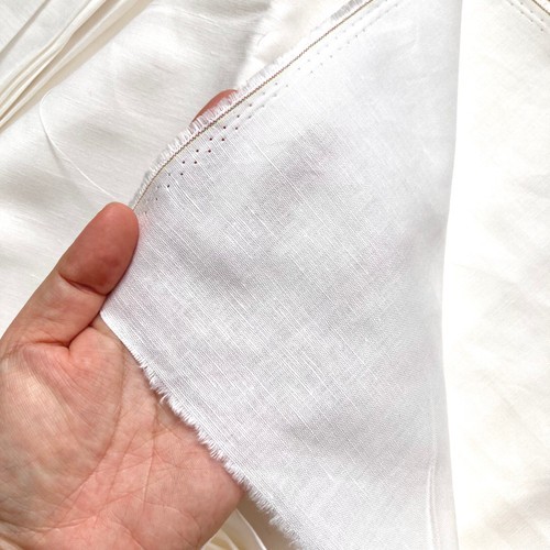 140gsm natural white viscose linen, by metre