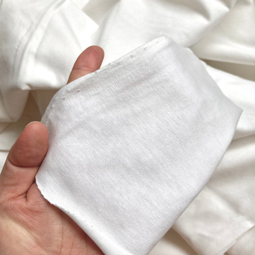 Cotton jersey off-white 188gsm, last 1.85m