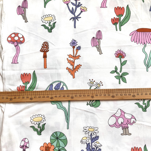 Cotton jersey fantasy flora 154gsm, by metre