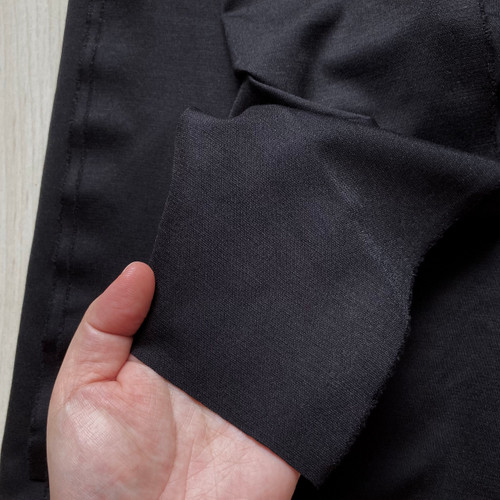 PREVIEW Rayon stretch ponte black 225gsm, by metre