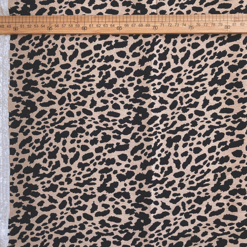 155gsm animal print viscose polyamide, by metre