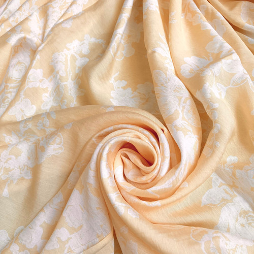 77gsm yellow floral viscose polyamide, last 1.6m