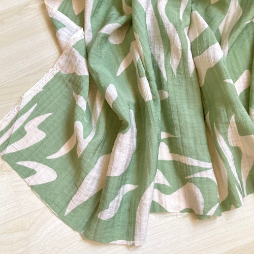 67gsm abstract green viscose polyamide, by metre
